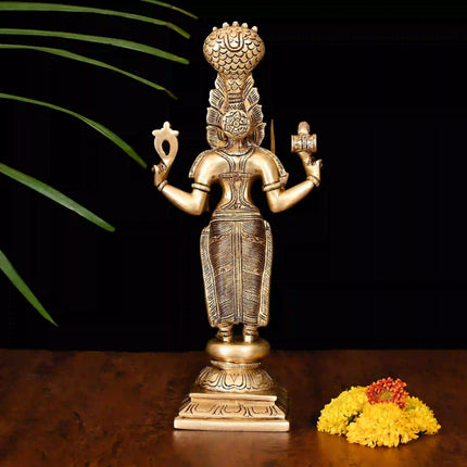 Brass Standing Karumari Amman Superfine Idol (12.5 Inch)