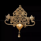 Brass Shankh Chakra Wall Hanging Diya (11 Inch)