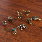 Brass Stone Work Animal Figurine Incense Holder Set