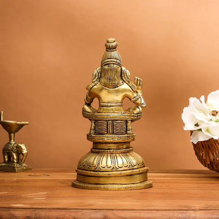 Brass Lord Ayyappa/Ayyappan Idol (8 Inch)