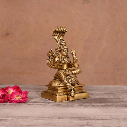 Brass Sitting Karumari Amman Idol (6 Inch)