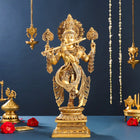 Brass Standing Krishna Statue (19.5 Inch)