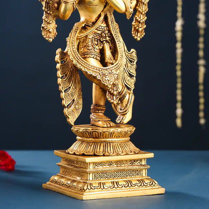 Brass Standing Krishna Statue (19.5 Inch)