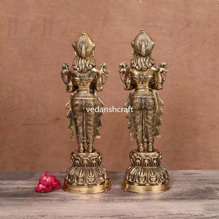 Brass Standing Deep Lakshmi Pair (15 Inch)