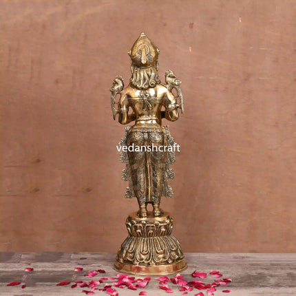 Brass Deep Standing Lakshmi Idol (20 Inch)
