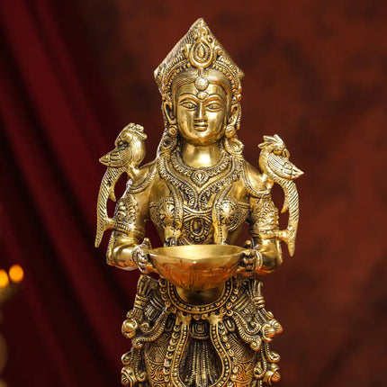 Brass Deep Standing Lakshmi Idol (20 Inch)