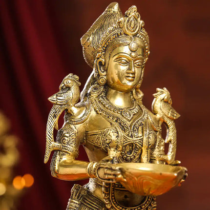 Brass Deep Standing Lakshmi Idol (20 Inch)