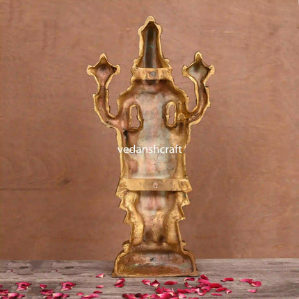 Brass Superfine Tirupati Balaji/Venkateshwar Idol Wall Hanging (17 Inch)