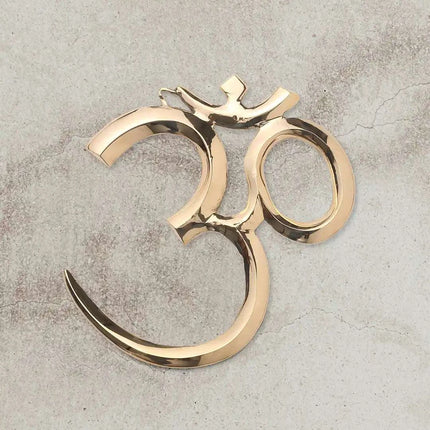 Brass Traditional Om Wall Hanging (8 Inch)