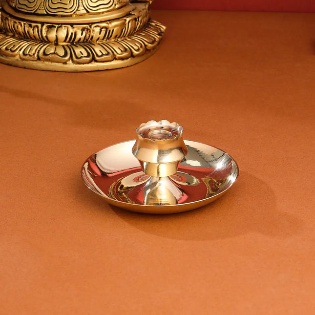 Brass Incense Holder/Agardan (3.2 Inch)
