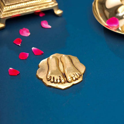 Brass Charan Paduka (2.8 Inch)