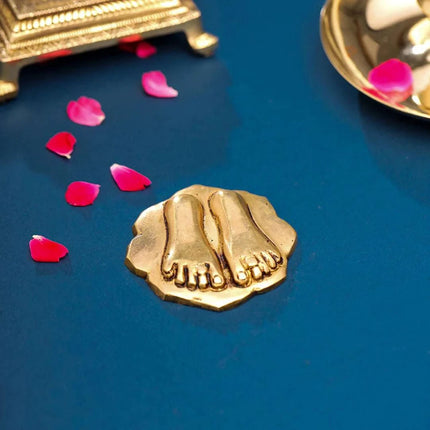 Brass Luxury Gift Hamper with Peacock Chopra & Charan Paduka