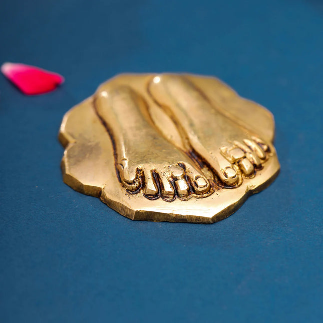 Brass Charan Paduka (2.8 Inch)
