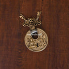 Brass Shiva Om Round Door Lock With Three Keys (3 Inch)