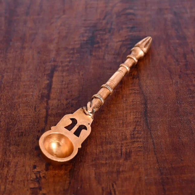 Copper Pooja Ahuti Spoon (5.5 Inch)