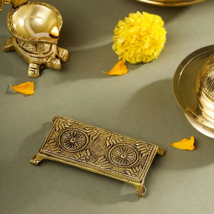 Brass Pooja Chowki (3.5 Inch)