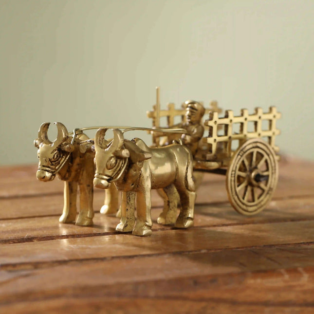 Brass Double Bullock Cart (2 Inch)