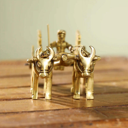 Brass Double Bullock Cart (2 Inch)