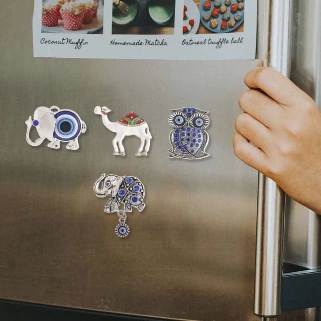 Evil Eye And Camel Fridge Magnet Set Of Four (1.5 Inch)