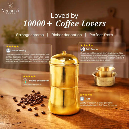 Brass Coffee Filter Machine (6.4 Inch)