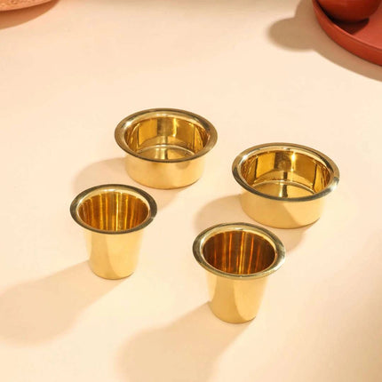 Brass Coffee Davara Pair (2.5 Inch)