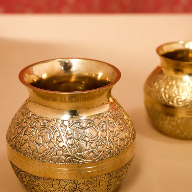Brass Royal Pooja flower Kalash
