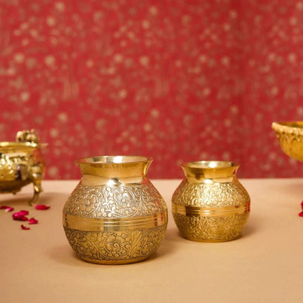 Brass Royal Pooja flower Kalash