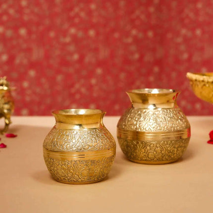 Brass Royal Pooja flower Kalash