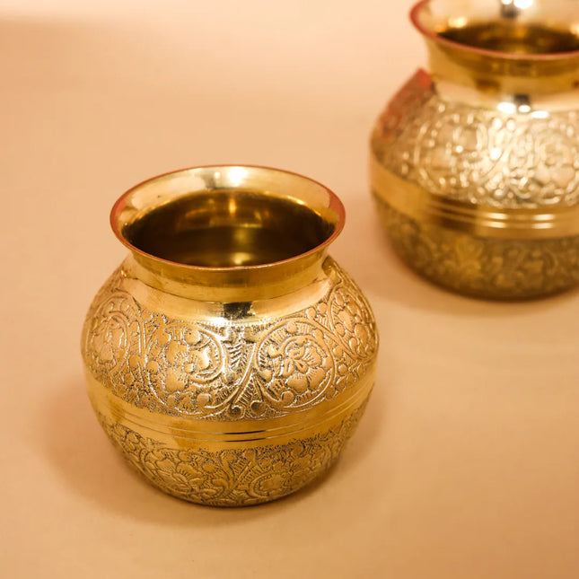 Brass Royal Pooja flower Kalash