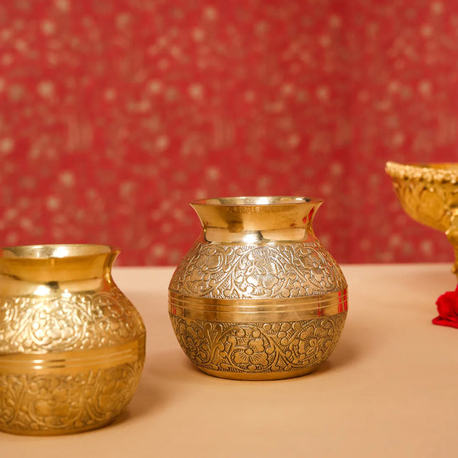 Brass Royal Pooja flower Kalash