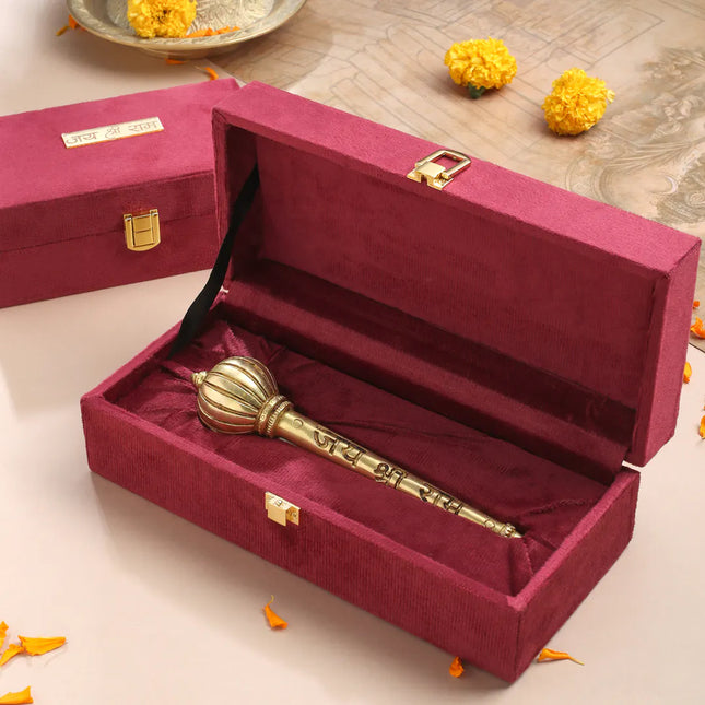 Brass Handcrafted Hanuman Mace/Gada (3 Sizes)