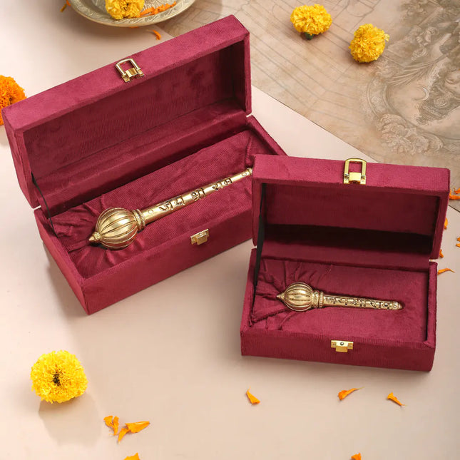 Brass Handcrafted Hanuman Mace/Gada (3 Sizes)