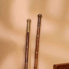 Brass Carving Wooden Walking Stick (38.5 Inch)