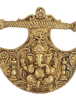 Brass Ganesha Wall Hanging (8 Inch)