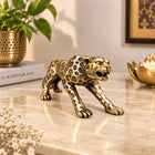 Brass Lightweight Roaring leopard Statue