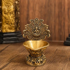 Brass Lightweight Gaja Lakshmi Diya (3.7 Inch)