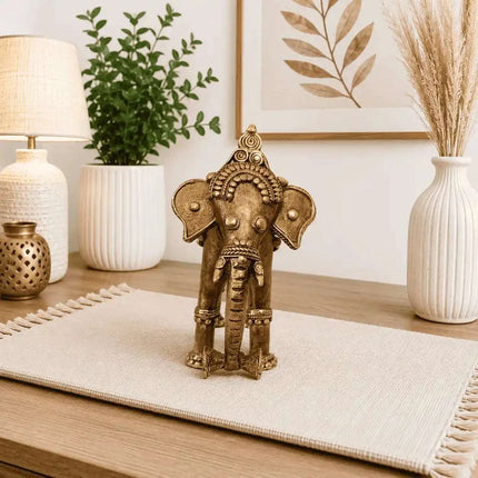 Brass Handcrafted Dhokra Elephant statue