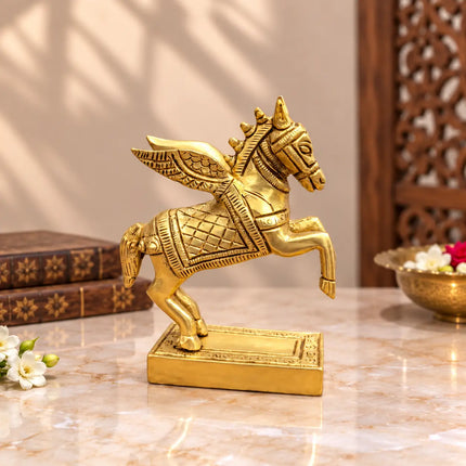 Brass Flying Horse Statue (4.3 Inch)