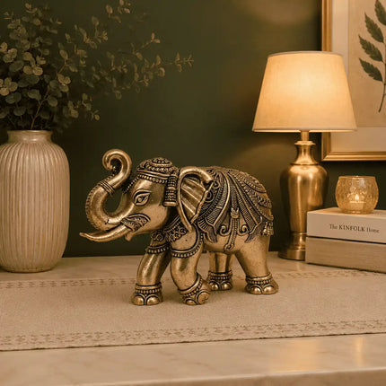 Brass Superfine Elephant Lightweight Statue Pair
