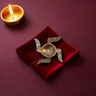 Brass Lightweight Swastik Diya (1.5 Inch)