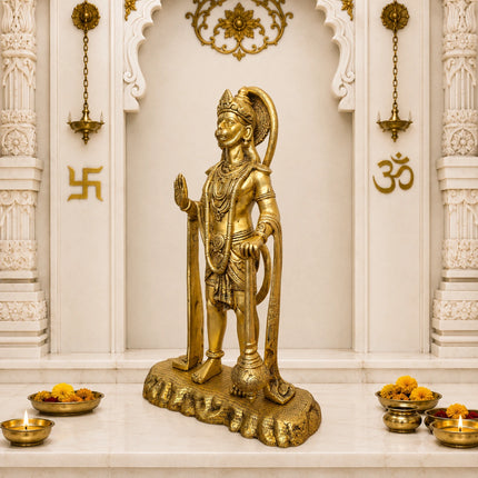 Brass Standing Hanuman Statue (25 Inch)