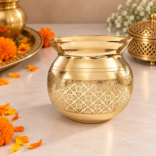 Brass Pooja Kalash (4 Inch)