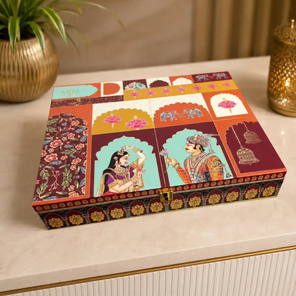 Brass Table Clock and Shubh Labh Gift/Corporate Hamper