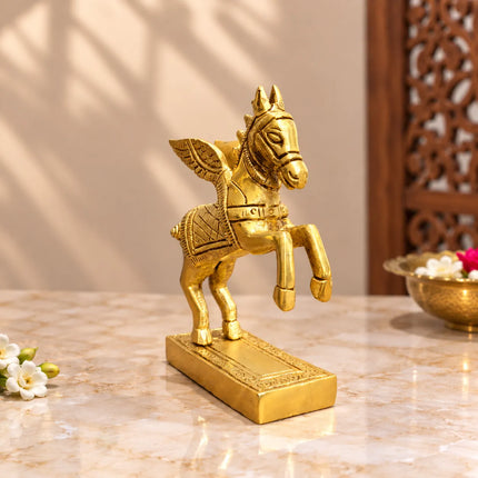 Brass Flying Horse Statue (4.3 Inch)