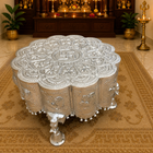 Brass Silver Plated Handcrafted Chowki
