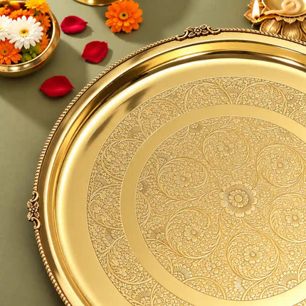 Brass Traditional Pooja Thal
