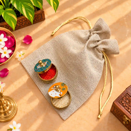 Brass Pooja Potli Gift Hamper: Bulk Corporate Gifting