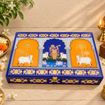 Brass Luxury Gift Hamper with Aarti Diya and Pooja Handbell