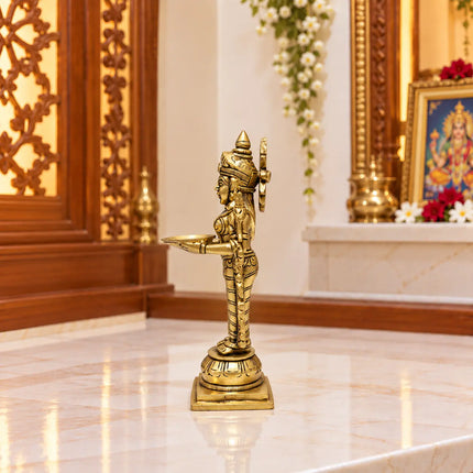 Brass Standing Deep Lakshmi Pair (8 Inch)