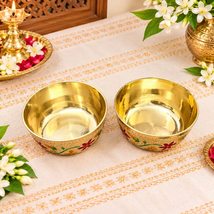 Meenakari bowl pair